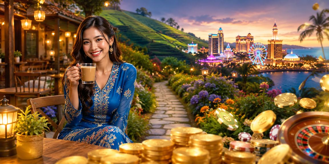Pengguna Malaysia dalam pakaian tradisional baju kurung menggunakan platform 44300 untuk semak status VIP