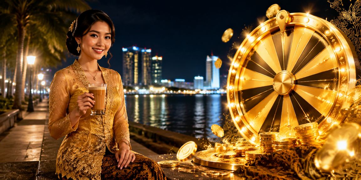 Suasana permainan kasino bertemakan budaya Penang Malaysia